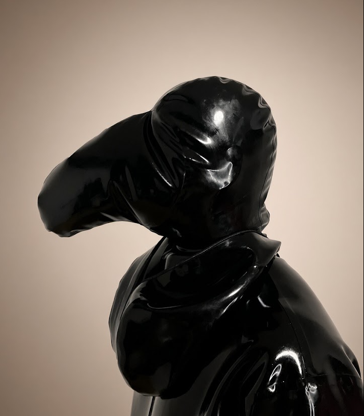 Latex Hood with Attached Bag